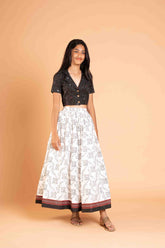 Fusion Style Cotton Crop Top and Lehenga