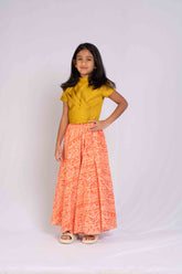 Fusion Style Cotton Crop Top and Lehenga