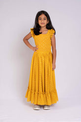 Georgette Foil Print Lehanga and Crop Top