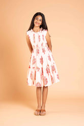 Peachy Frills Cotton Frock