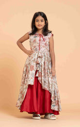 Glitter Glam Beige and Red Dress