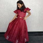 Butter Silk Lehenga And Crop Top