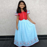 Blue Georgette Embroidery Lehenga And Crop Top
