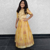 Golden Yellow Tissue Festive Lehenga