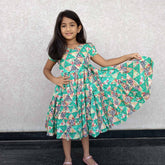 Green Bow Frills Frock