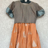 Kota light brown lehenga and crop top