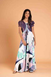Long frock and Banaras over coat
