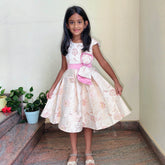 Pink bow party dress