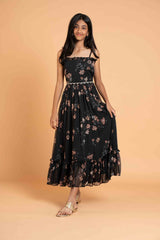 Crepe Frills Frock