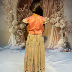 Georgette Lehanga and Crop Top