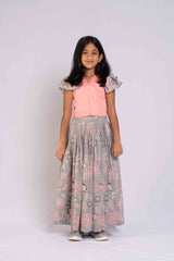 Georgette Lehanga and Crop Top