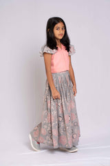 Georgette Lehanga and Crop Top