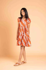 Patterned Frock with a Bow