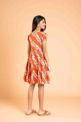 Patterned Frock with a Bow