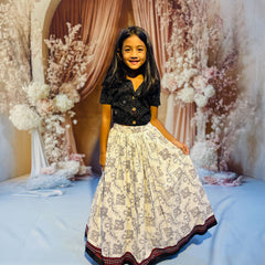 Fusion Style Cotton Crop Top and Lehenga