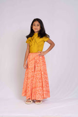 Fusion Style Cotton Crop Top and Lehenga