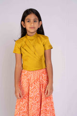 Fusion Style Cotton Crop Top and Lehenga