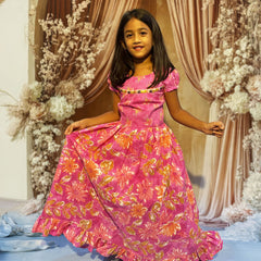 Pretty Pink Cotton Lehenga and Crop Top