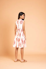 Peachy Frills Cotton Frock