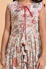 Glitter Glam Beige and Red Dress