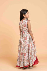 Glitter Glam Beige and Red Dress