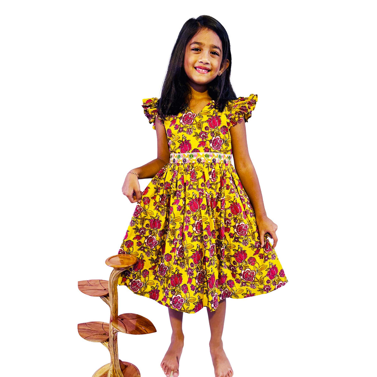 Yellow Lovely Daffodils Frock