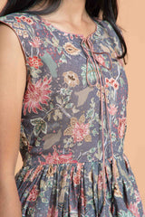 Glitter Glam Grey and Shade of Pink Dress