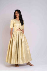 Rich Banaras Brocade Pastel Green Lehenga