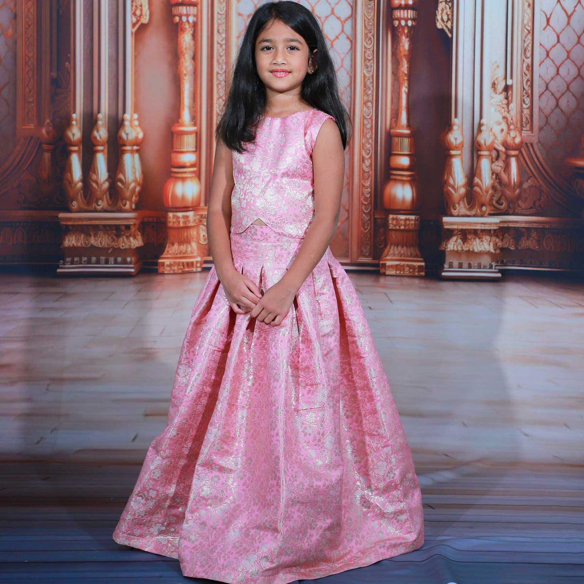 Rich Banaras Brocade Pretty Pink Lehenga