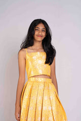 Rich Banaras Brocade Sun Yellow Lehenga