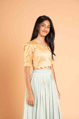 Georgette Lehanga And Crop Top
