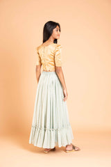 Georgette Lehanga And Crop Top