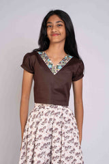 Comfortable Cotton Crop Top And Lehenga