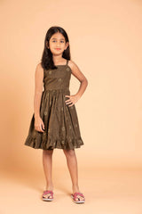 Olive Green Sleeveless Frock