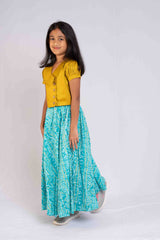 Fusion Style Crop Top And Cotton Lehenga