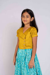 Fusion Style Crop Top And Cotton Lehenga