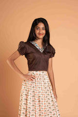 Cotton Lehenga and Crop top