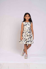 Beige satin frock