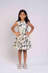 Beige satin frock