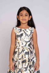 Beige satin frock