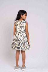 Beige satin frock