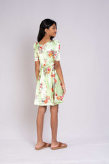 Olive Green satin frock