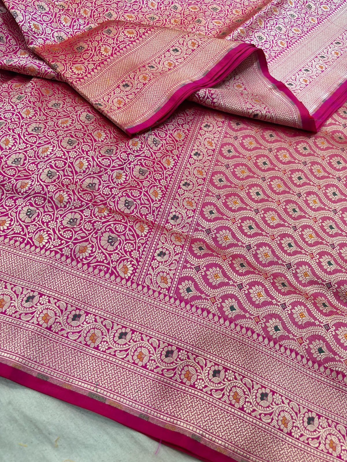 Pure Banaras Silk Saree with Luxurious Zari & Meenakari Weaving | Royal Blue