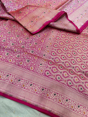 Pure Banaras Silk Saree with Luxurious Zari & Meenakari Weaving | Royal Blue