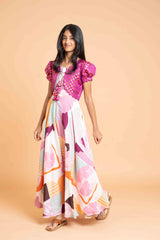Delta Dream Long Frock and Banaras Over Coat